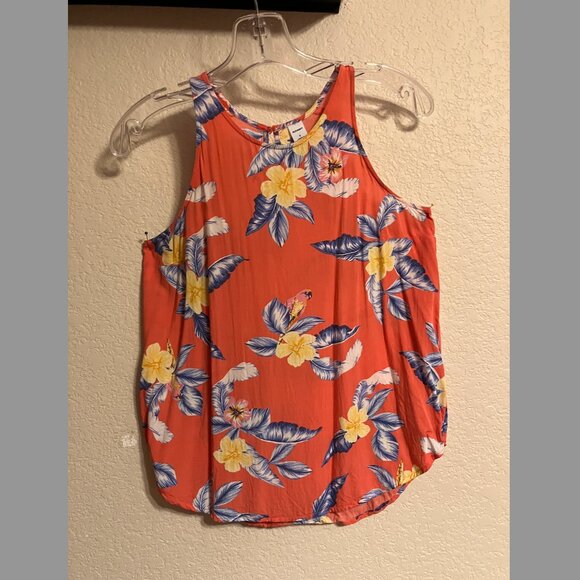 OLD NAVY Relaxed Sleeveless Keyhole Tops (Set of 2) in Tropical Prints - Size S - Picture 3 of 9